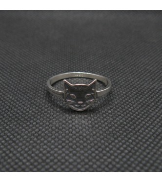 R002146 Handmade Sterling Silver Ring Cat Genuine Solid Stamped 925 Empress